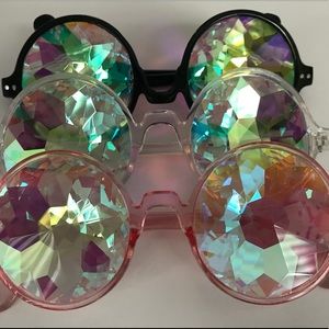 PLUR WAVES Kaleidoscopic Festival Raves sunglasses